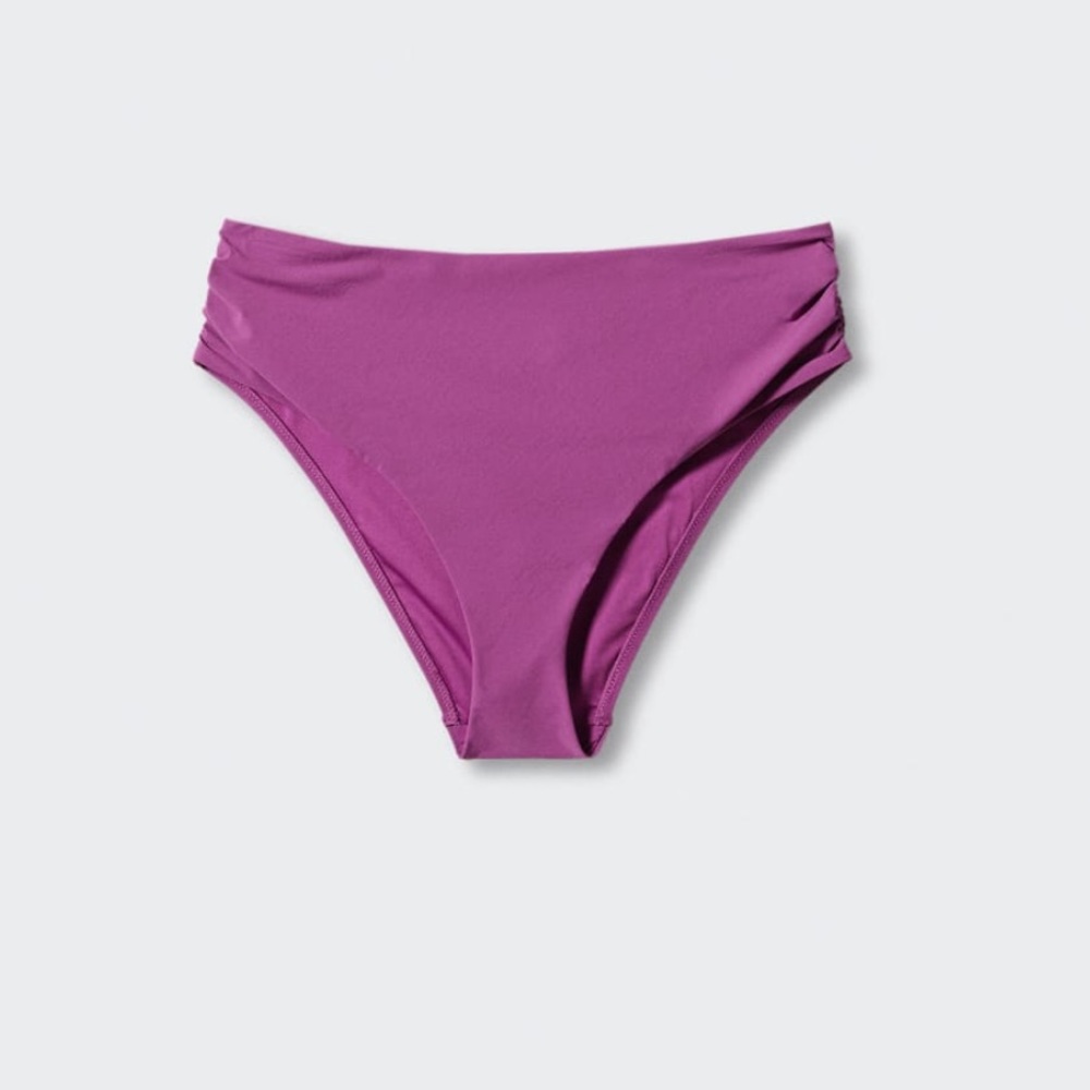 !!! Mango Purple High-Waisted Bikini Bottoms, SZE LRG